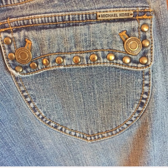 Michael Kors Jeans with Gold Studs Sz 6 - Picture 3 of 8